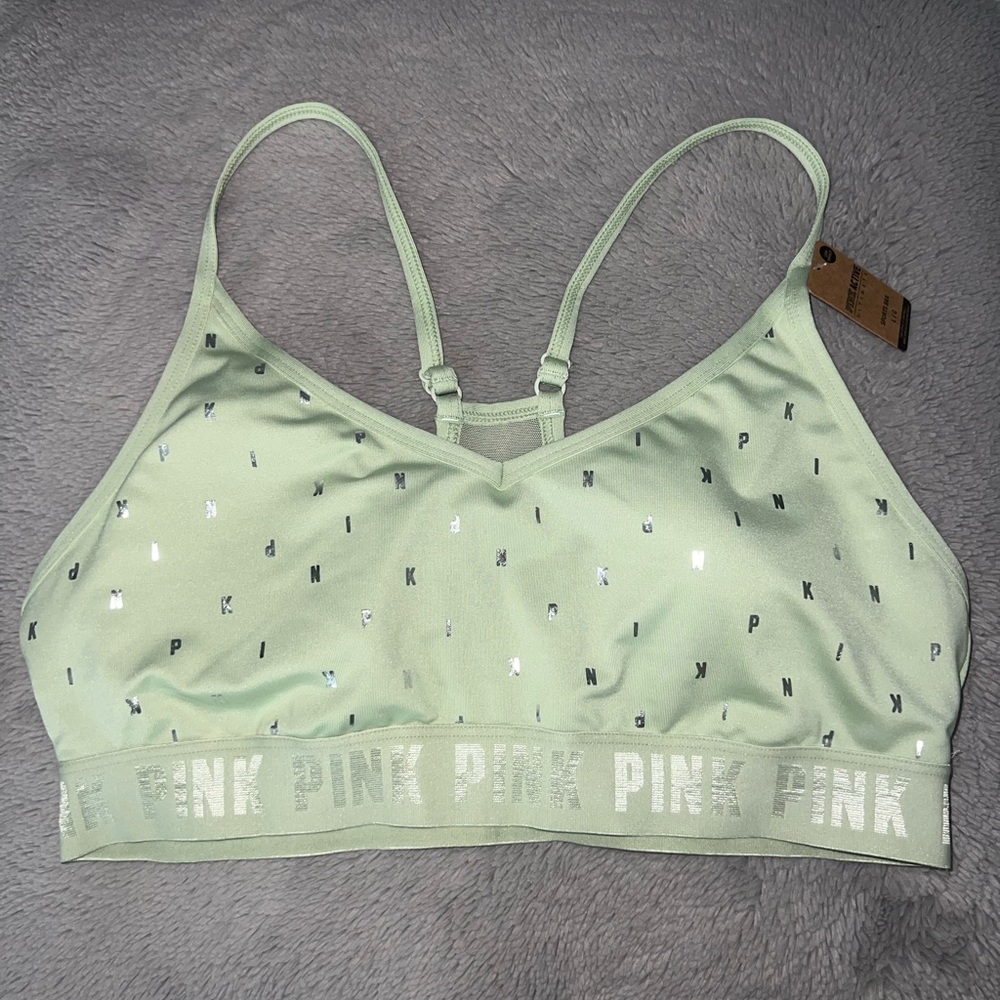 Pink Victoria’s Secret pink active ultimate sports bra size large new tags